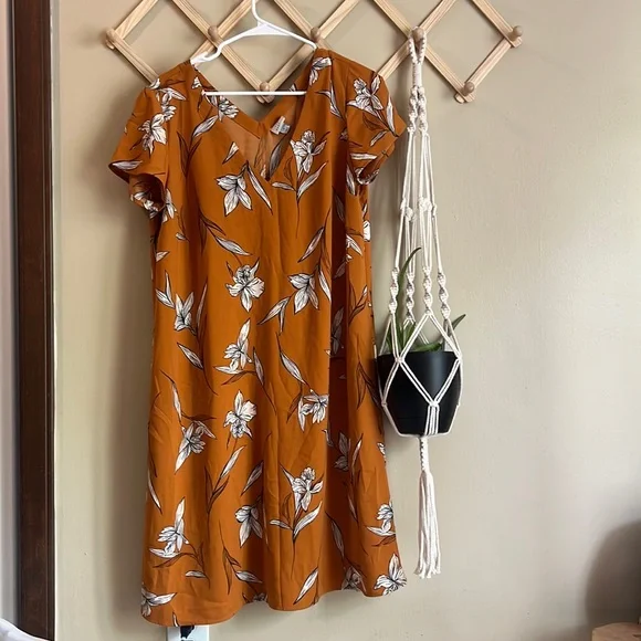 a new day orange dress A New Day Women's Ruched Knit Mini Dress Orange Size XS